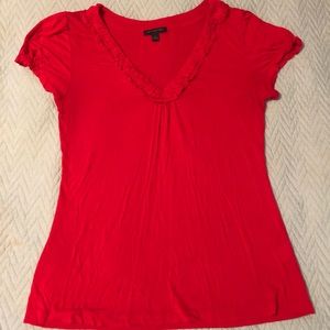 Red V-Neck Tee